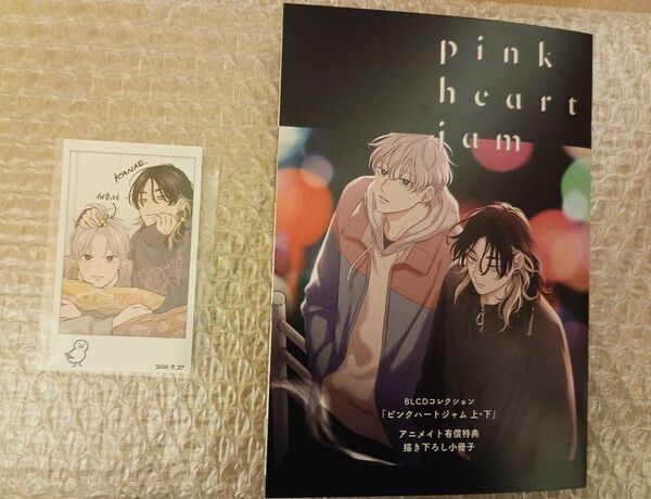 BL 特典のみ しっけ ドラマCD ピンクハートジャム アニメイト 描き下ろし小冊子 早期予約特典 インスタントカメラ風カード