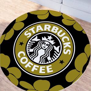 ★大人気★スタバ・ラウンドカーペット★イエロー
