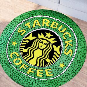 ★大人気★スタバ・ラウンドカーペット★グリーン
