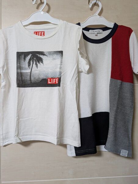 ライトオン LIFE パームツリーTシャツ デザインTシャツ2枚セット 140cm