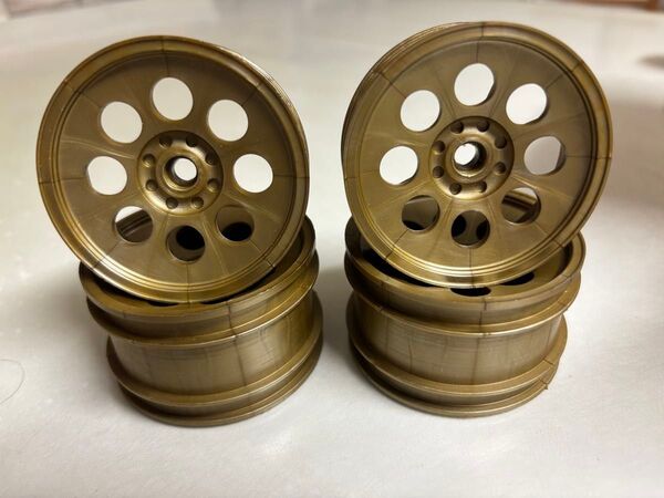 【新品!】京商 アルティマ系 2WD 英国 JC Racing製 8穴ホイール ゴールド 4本セット!