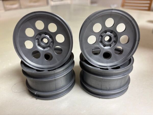 【新品!】京商 アルティマ系 2WD 英国 JC Racing製 8穴ホイール シルバー 4本セット!