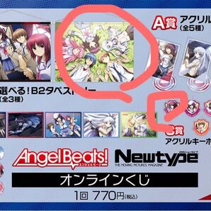エンジェルビーツ一番くじ S賞タペストリー、キーホルダー