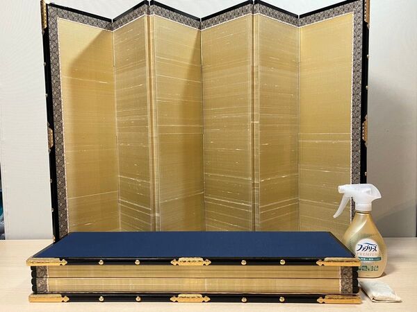 【展示品】金屏風 衝立 高さ60cm 20号 六曲一双 雛人形 五月人形 27