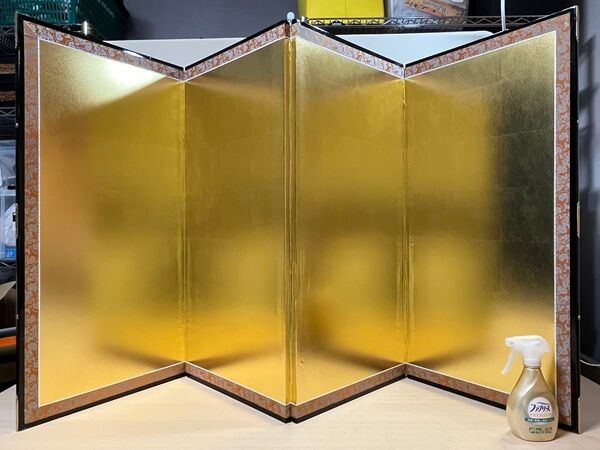 【展示品】金屏風 衝立 高さ84cm 28号 四曲一隻 雛人形 五月人形 50