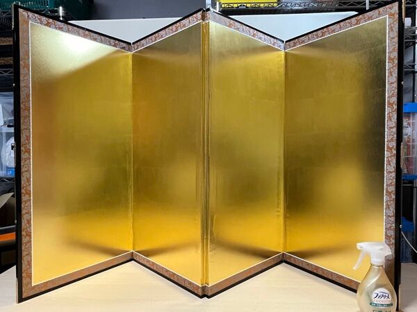 【展示品】金屏風 衝立 高さ84cm 28号 四曲一隻 雛人形 五月人形 51