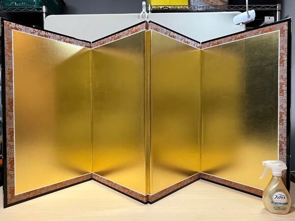 【展示品】金屏風 衝立 高さ75cm 25号 四曲一隻 雛人形 五月人形 53