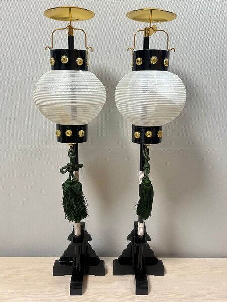 【展示品】 陣屋提灯 木製 高さ59cm 4号 電気付 35