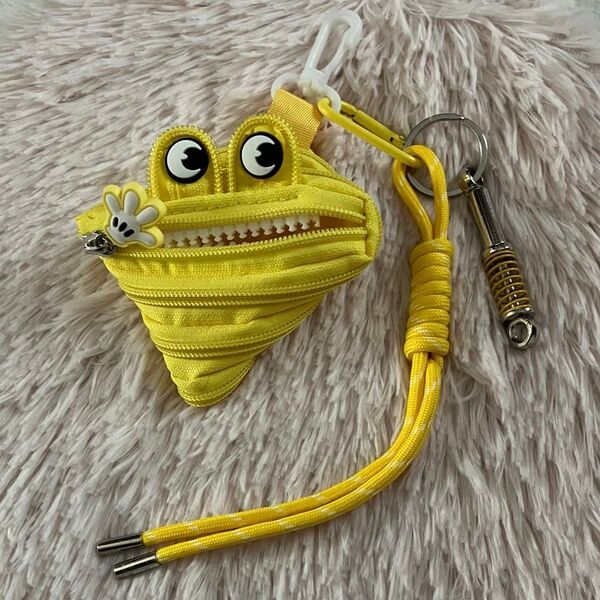 ジャラジャラキーホルダー モンスター ジッパー 小銭入れ バッグチャーム かわいい 小物入れ 小物 コイン ケース 収納 ポーチ