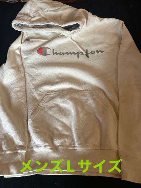 Champion ロゴパーカー オフホワイト メンズLサイズ アメリカ古着