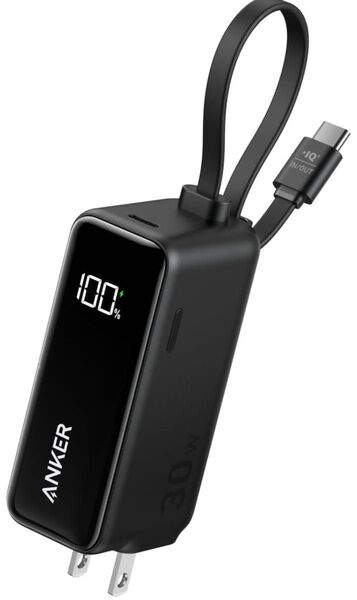Anker Power Bank 30W Fusion USB-C 5000mAh モバイルバッテリー USB充電器 ブラック