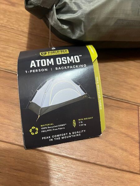 Nemo Atom OSMO 1P フットプリント付き テント