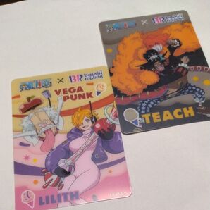 ONE PIECE × Baskin Robbins コラボカード 2枚セット サーティワン ワンピース ベガパンク ティーチ