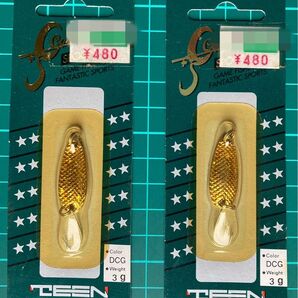 【’90年代頃購入】ティーンウッズ コルソースプーン 3g 《ダイヤカット レインボーフラッシュ ゴールドカラー》同色 2点セット