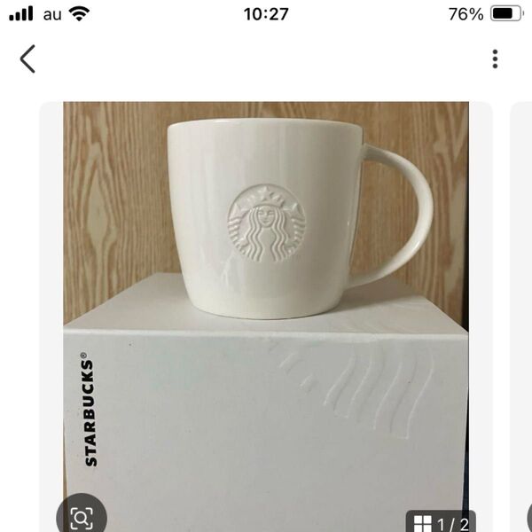 スターバックス ホワイトマグカップ コースターセット