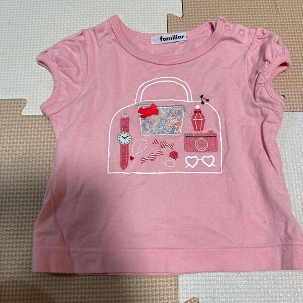 ファミリア Tシャツ 80 ピンク familiar ベビー服 女の子 子供服 カットソー Tシャツ