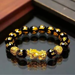 ゴールドブレスレット ゴールド シルバールチル ブレスレット クリスタル 数珠 アクセサリー 大金虎図目貫 金色絵 武具 リング