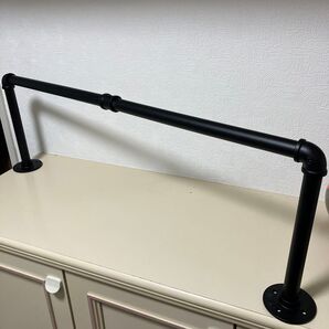TORIBIO ハンガーラック 工業用パイプ衣類ラック ハンガーパイプ 壁付け 洋服ラック DIY アイアン幅約80cm