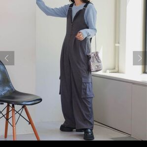 kastane カーゴサロペット グレー