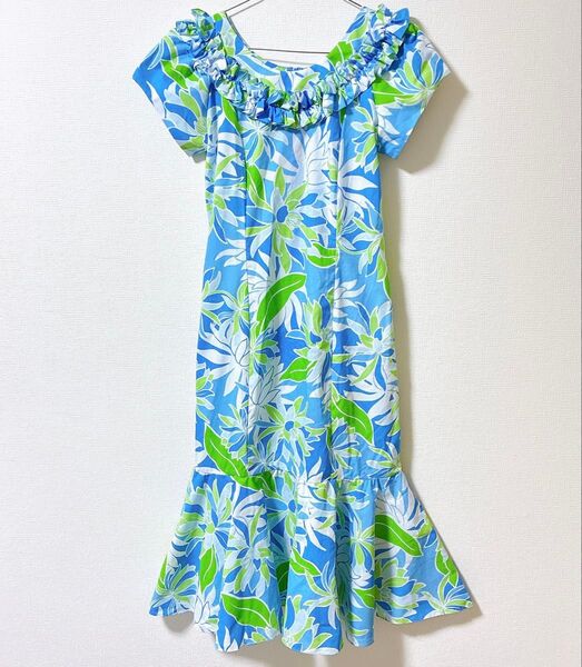 美品 T&L MUUMUU FACTORY フラダンス ドレス ハイビスカス