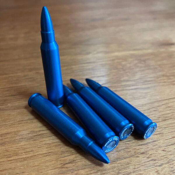 A-ZOOM 【5.56mm NATO弾 223REM空撃ちダミーカートリッジ 】美品 実物ライフルハンドリングトレーニング用品
