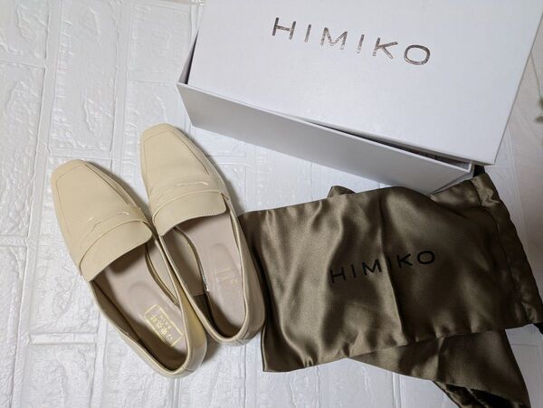 HIMIKO/23.5cm レインシューズ ローファー アイボリー レディース
