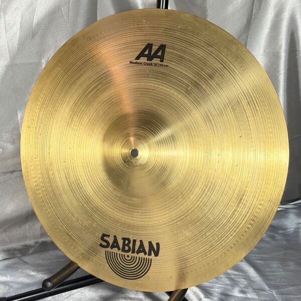 美品 SABIAN AA Medium Crash 18" / 46cm 1596g セイビアン 割れなし