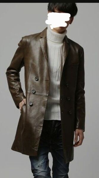 black by vanquish グリーン レザーダブルチェスターコート L amazon h&m zara ユニクロ 無印 u