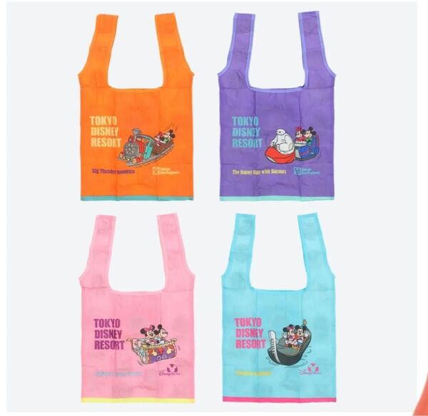 TDR★ディズニーリゾート☆カプセルトイ エコバッグ コンプリートセット★TDLTDS