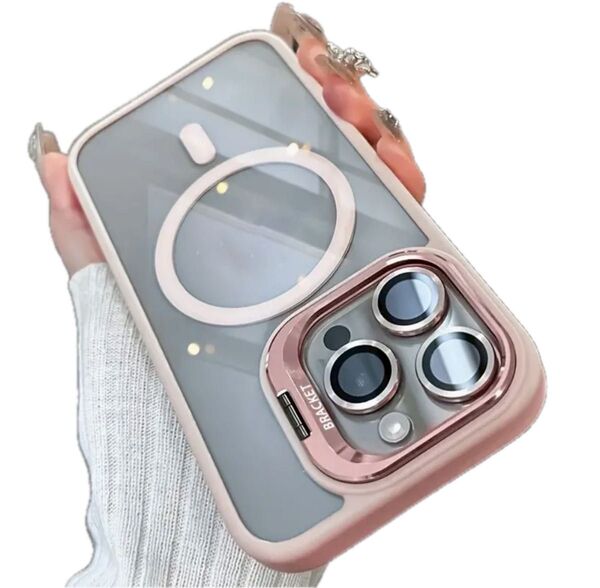 iPhone16、15、14、13、12、11Pro Max Plus Magsafe ワイヤレス充電 スマホケース スタンド付き
