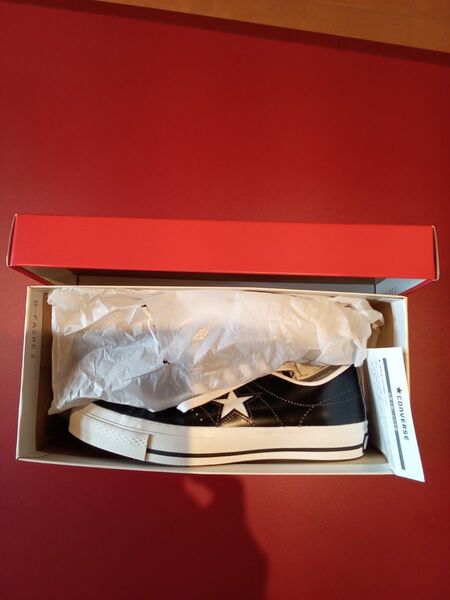 【新品・未使用】CONVERSE ONE STAR J レザー 黒 27.0cm コンバース ワンスター