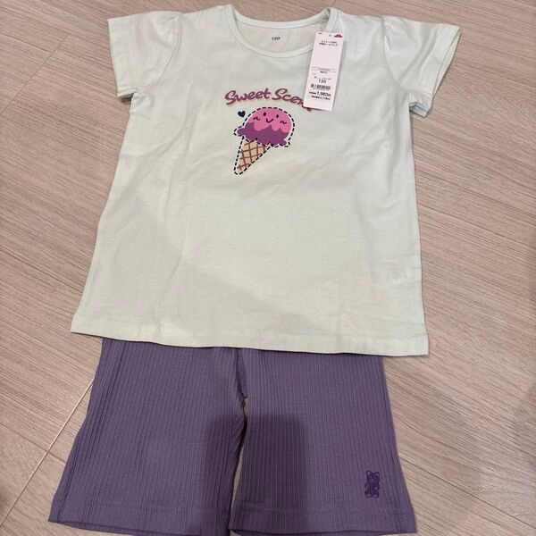 新品 半袖 パジャマ コットン 綿100% ルームウエア 120cm 女の子