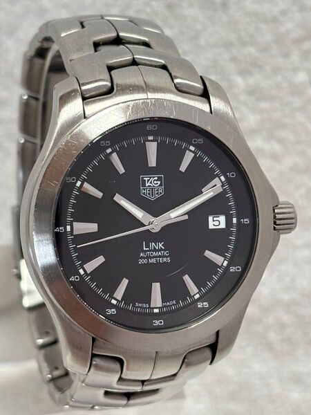 TAGHEUER タグホイヤー リンク 自動巻き【WJF2110】デイト 文字盤:ブラック【動作状況:良好】メンズモデル