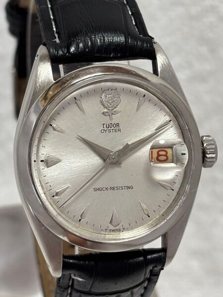 【美品】TUDOR チュードル オイスター デカバラ 手巻き【7939】デイト 文字盤:シルバー【動作状況:良好】メンズモデル