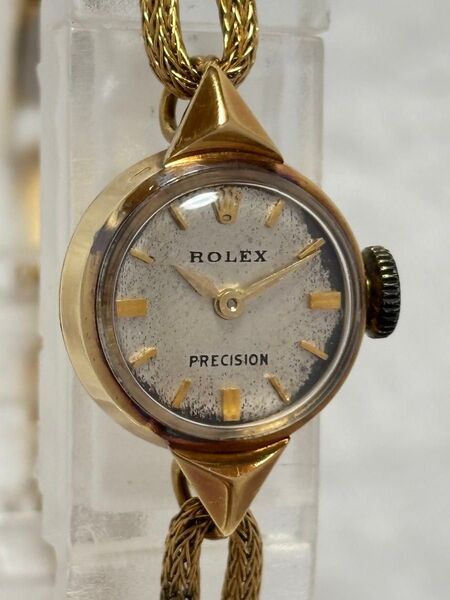 ROLEX ロレックス プレジション 18K 750 手巻き【9444】約9.3g 文字盤:シルバー【稼働品】レディースモデル
