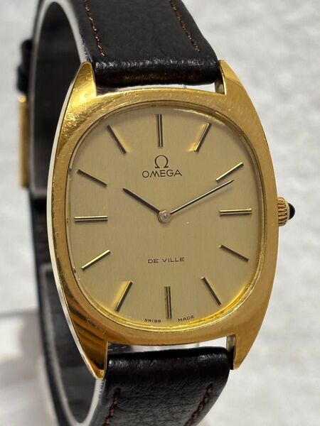 【美品】OMEGA オメガ デビル 手巻き【111.0131】cal.625 純正尾錠 文字盤:ゴールド【稼働品】メンズモデル