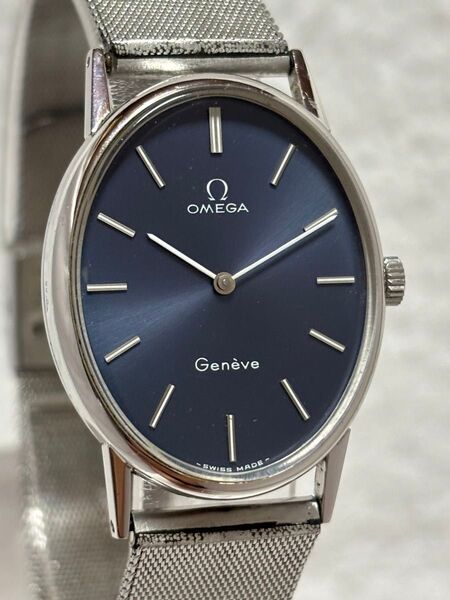【美品】OMEGA オメガ ジュネーブ 手巻き【511.416】cal.620 文字盤:ブルー【動作状況:良好】レディースモデル
