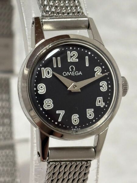 【美品】OMEGA オメガ 手巻き【2683 4D】cal.244 純正ベルト 文字盤:ブラック【動作状況:良好】レディースモデル