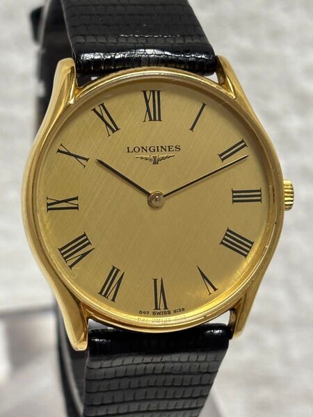 【美品】LONGINES ロンジン 手巻き【847 6139】純正尾錠 文字盤:ゴールド【動作状況:良好】メンズモデル