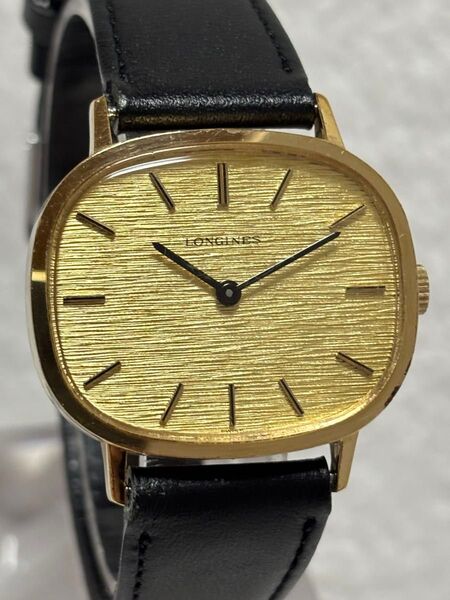 【美品】LONGINES ロンジン 手巻き 文字盤:ゴールド【動作状況:良好】メンズモデル