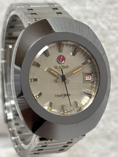 【美品】RADO ラドー ダイヤスター 自動巻き デイト 純正ベルト 文字盤:シルバー系【動作状況:良好】メンズモデル