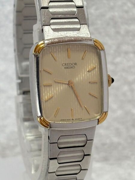SEIKO セイコー クレドール クォーツ【1400-6420】純正ベルト 文字盤:ゴールド【動作状況:良好】レディースモデル