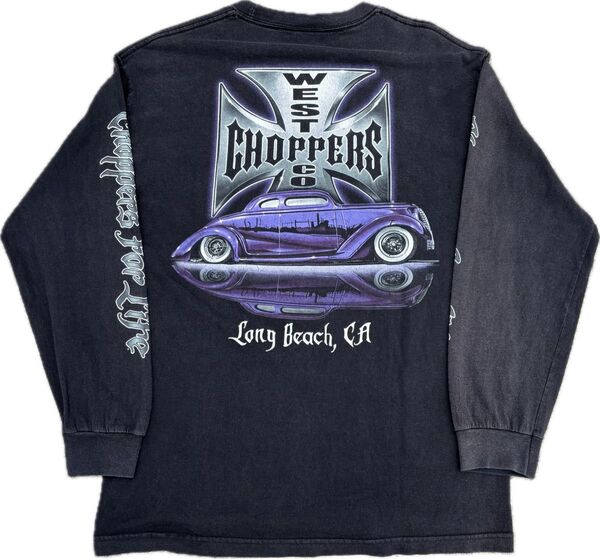 west coast choppers L/S Tシャツ L 長袖 神フェード