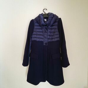 《匿名配送》【エンリコドマーニ】【サイズ40】ダウン コート ネイビー