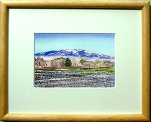 Art hand Auction رقم 7266 جبل هونشيران العائم في ضباب الصباح / شيهيرو تاناكا (ألوان مائية للفصول الأربعة) / يأتي مع هدية, تلوين, ألوان مائية, طبيعة, رسم مناظر طبيعية