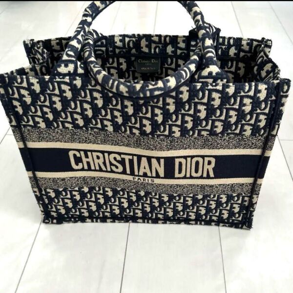 Christian Dior ブックトート ネイビー