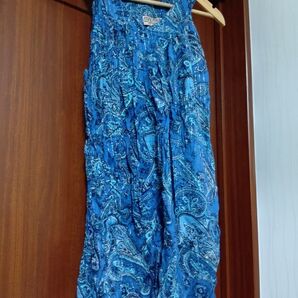 MALAIKAマライカ ノースリーブチュニック ブルー コットン100% made in India