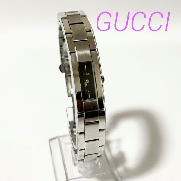美品 GUCCI グッチ 腕時計 黒文字盤 QZ 動作確認済