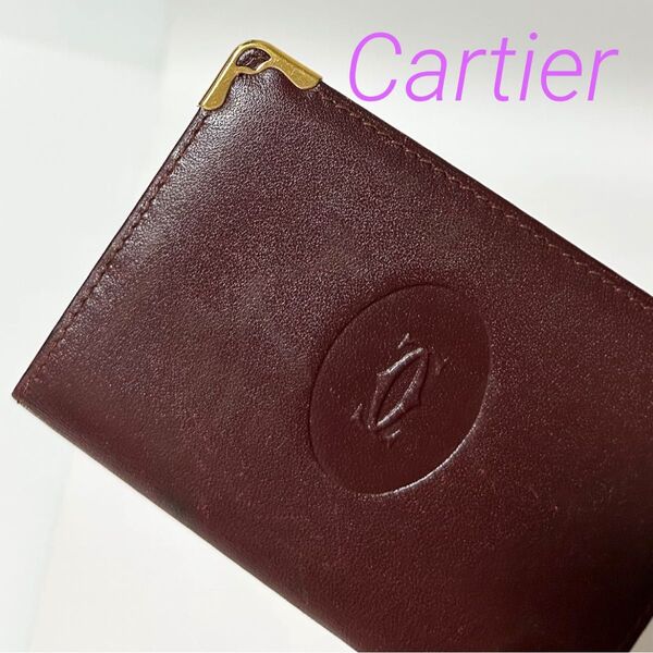 Cartier カルティエ マストライン レザー カードケース カード入れ パスケース 定期入れ