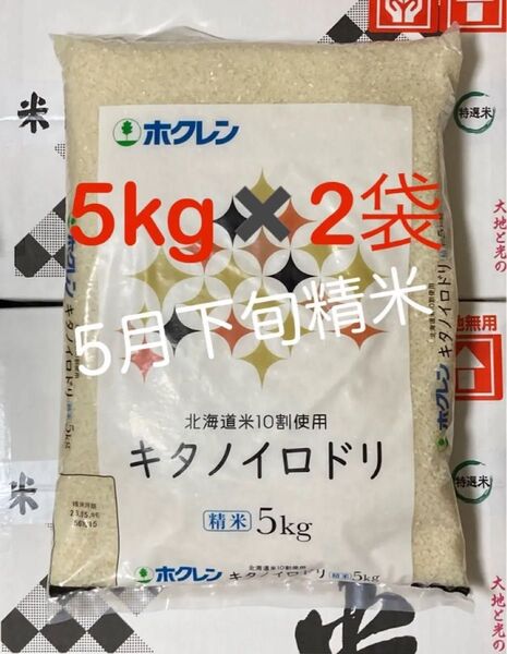 ホクレン 北海道産キタノイロドリ 5kg 2袋 ブレンド米 白米